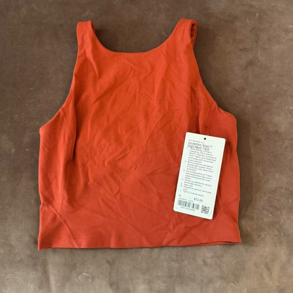 Lululemon Align High-Neck Tank Top in Burnt Orange